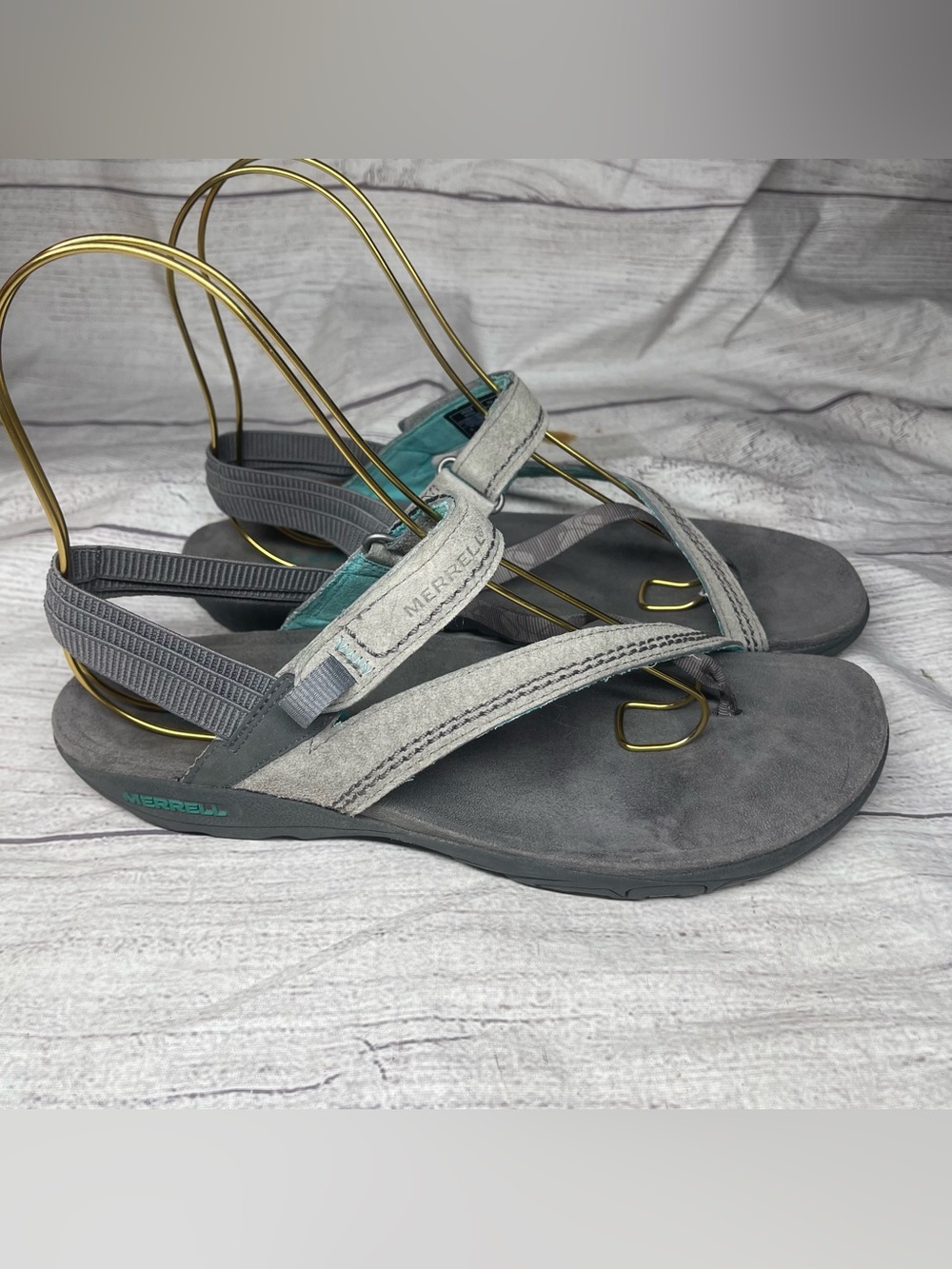 Merrell Women’s 10 Grey Hiking Water Drizzle Sandals